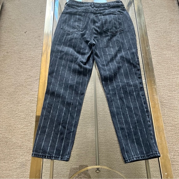 PacSun Women's Black Pinstripe Straight Leg Jeans - Picture 10 of 11